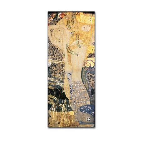 Trademark Fine Art Gustav Klimt 'Water Serpents' Canvas Art, 10x24 BL0421-C1024GG